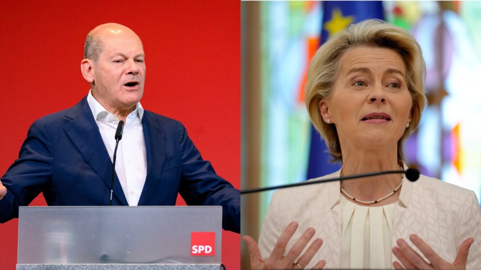 Olaf Scholz a Ursula vo der Leyen