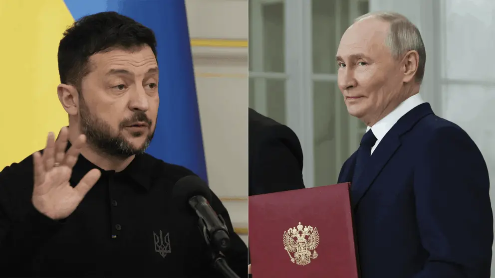 Volodymyr Zelenskyj Vladimir Putin