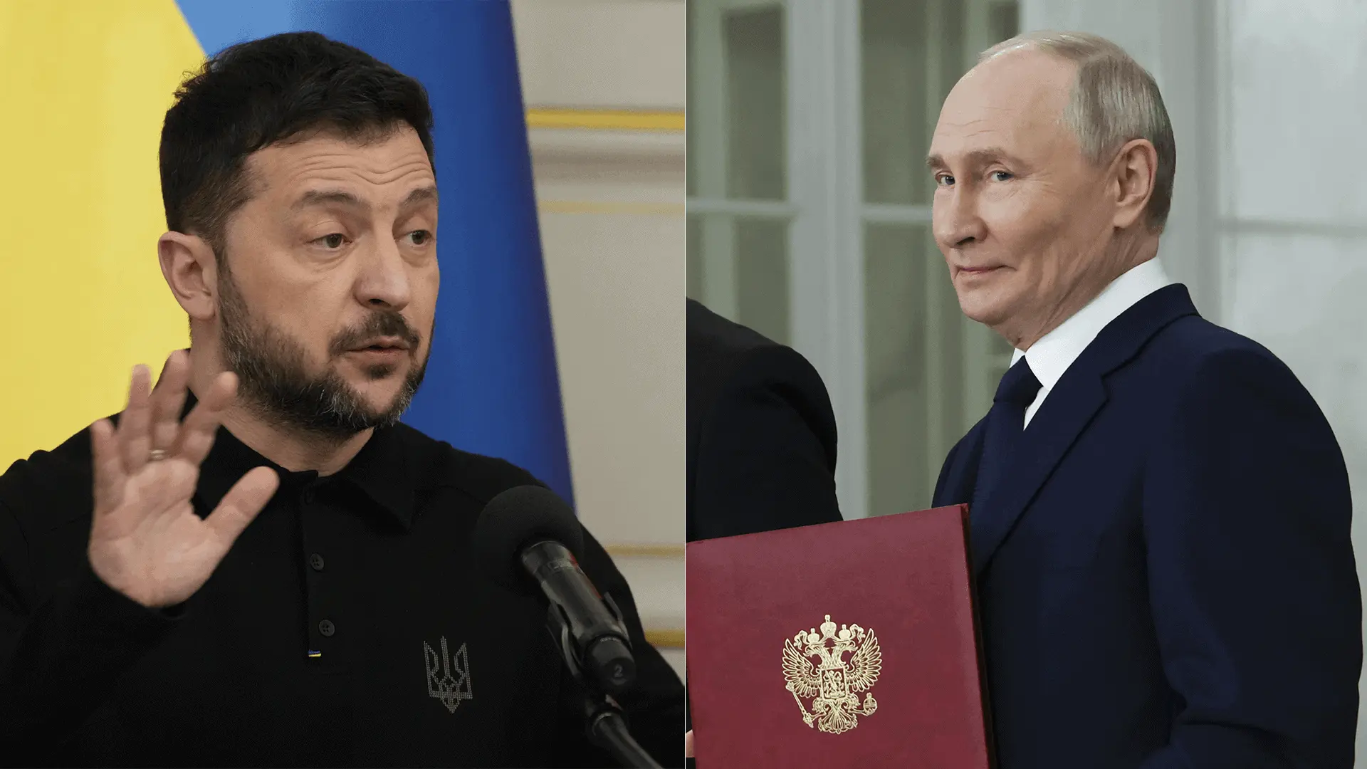 Volodymyr Zelenskyj Vladimir Putin