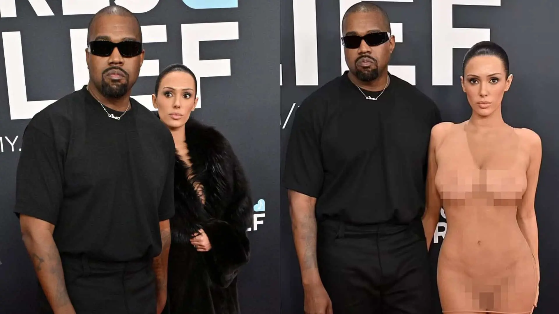 Kanye West a Bianca Censori.