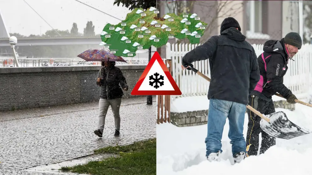 počasIe sneh dážď
