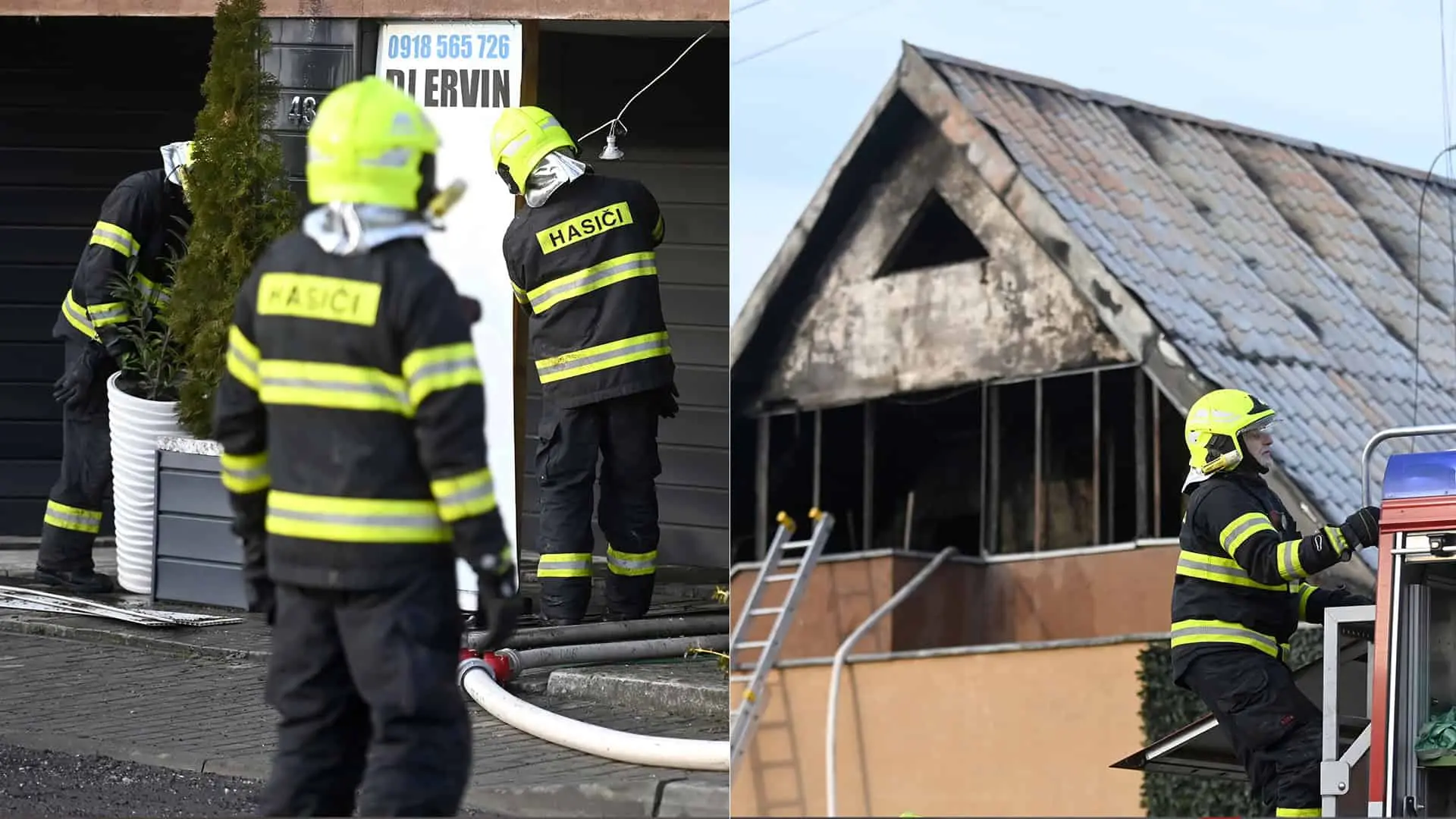 požiar penziónu na Kúpeľskej ulici v Sobraciach