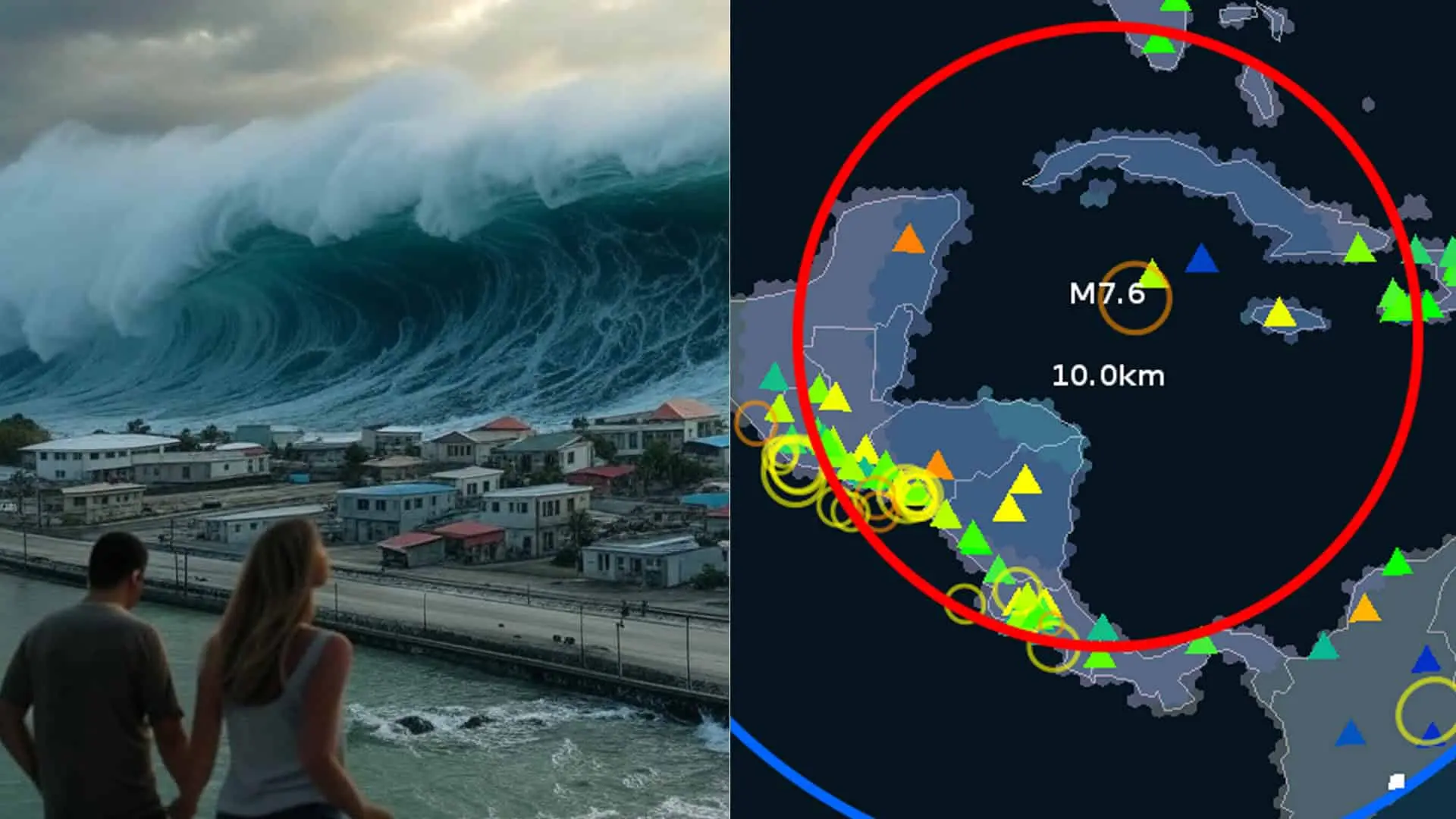 karibské more tsunami