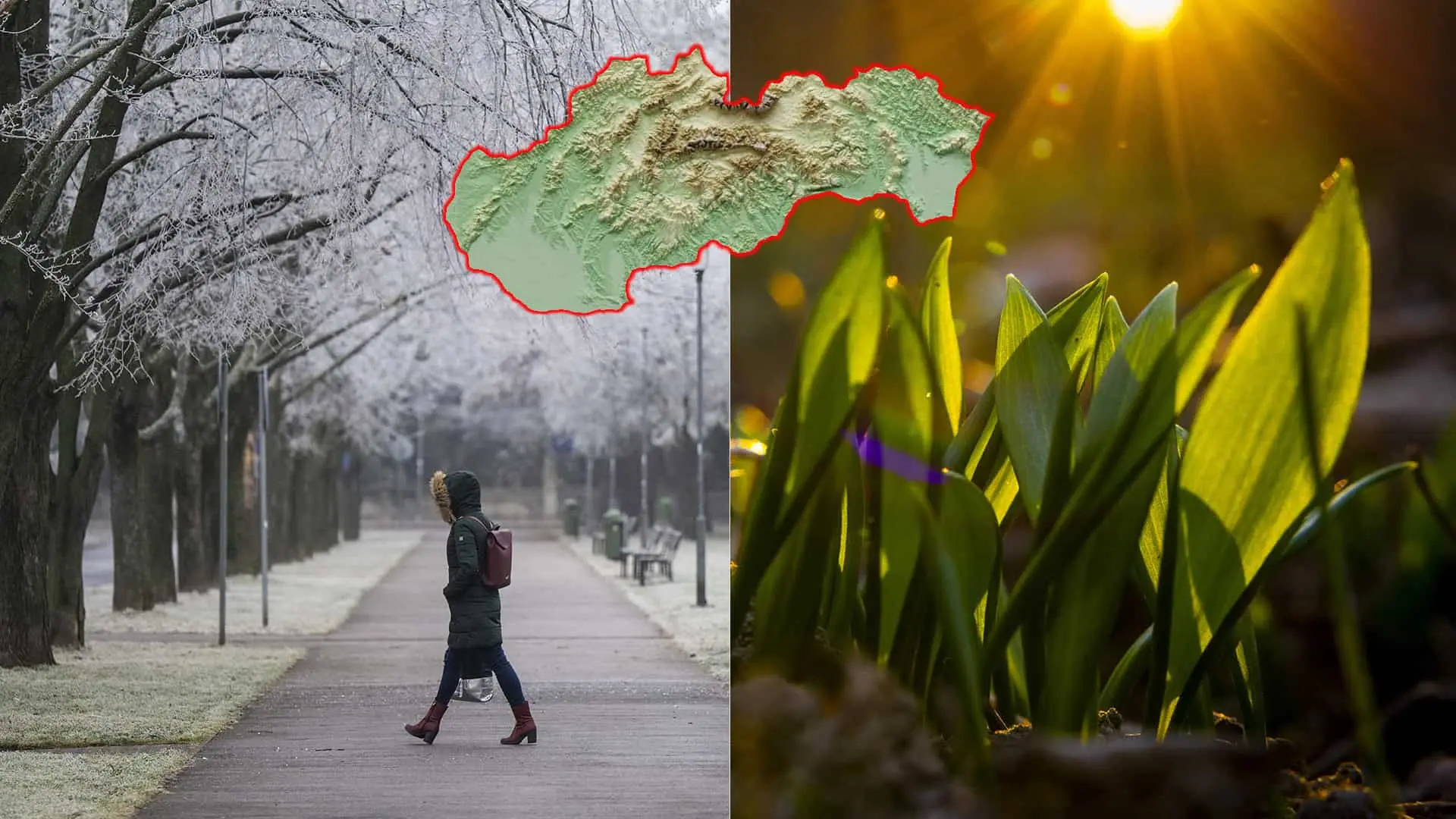 počasie zima jar slnko