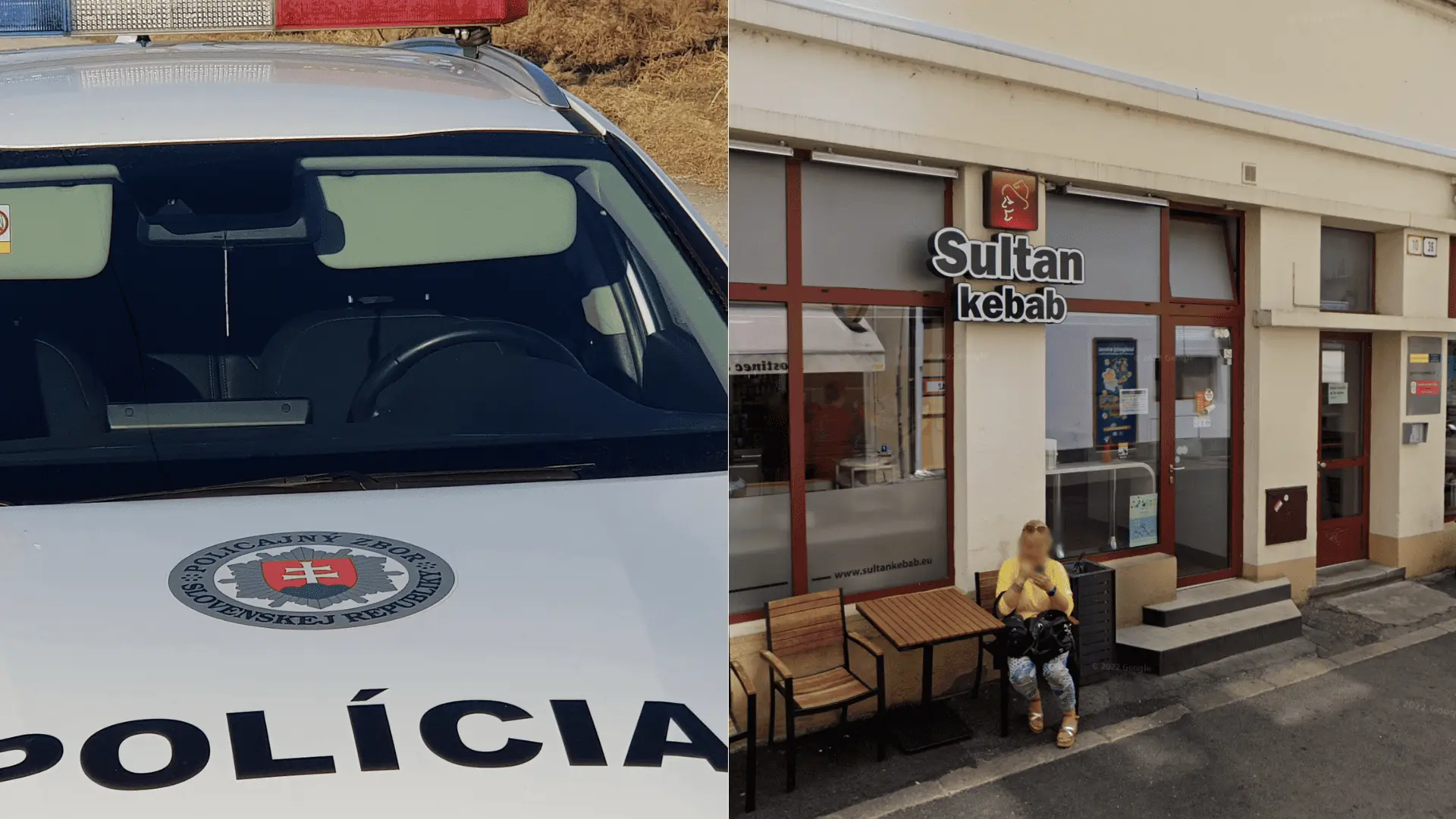 kebab sultan žilina policajné auto