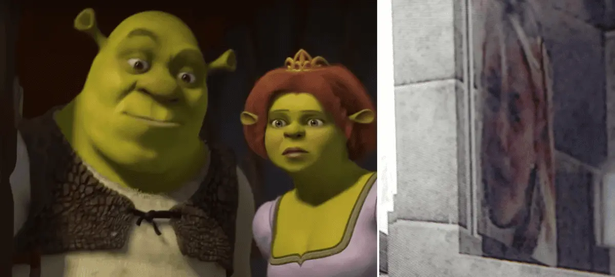 Shrek, záhada, žena, obraz