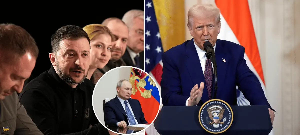 Trump, Zelenskyj, Putin, rozhovor