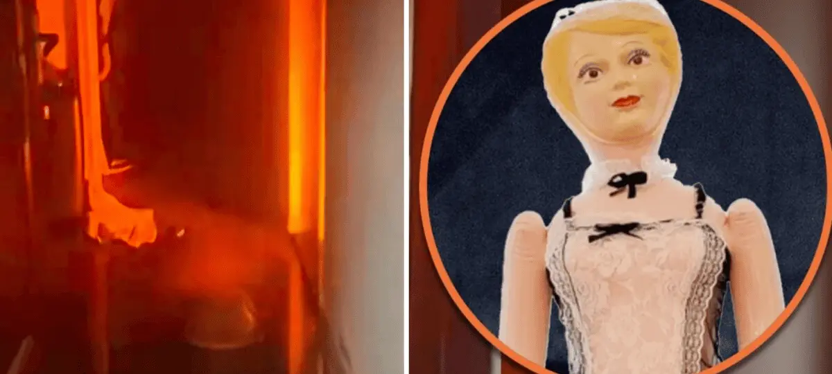 Čína, internát, nafukovacia bábika