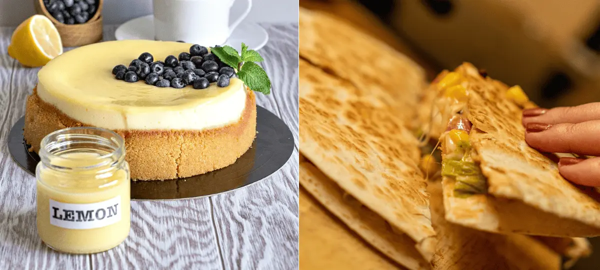 cheesecake, jedlo, quesadilla