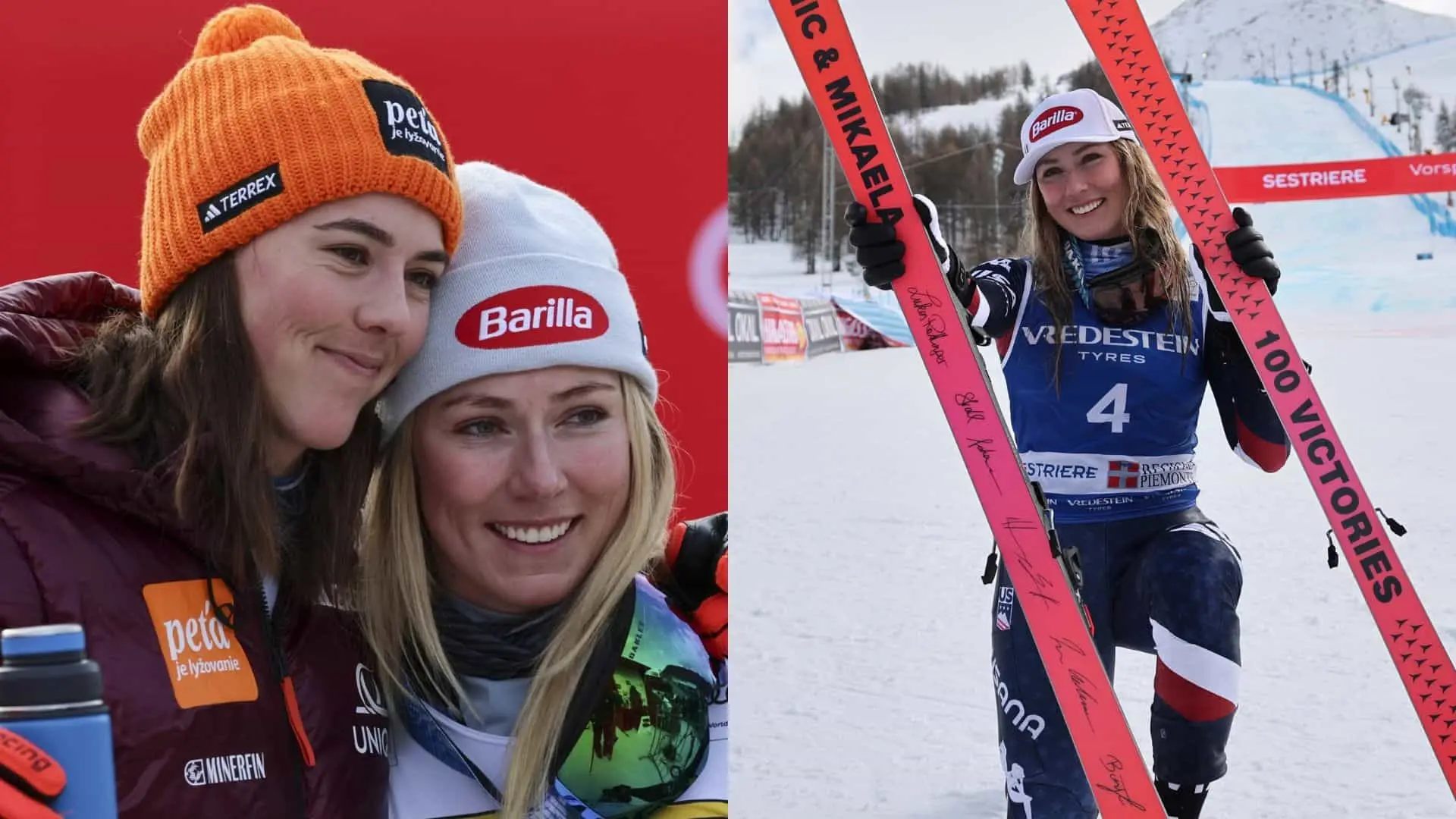 Mikaela Shiffrinová a Petra Vlhová