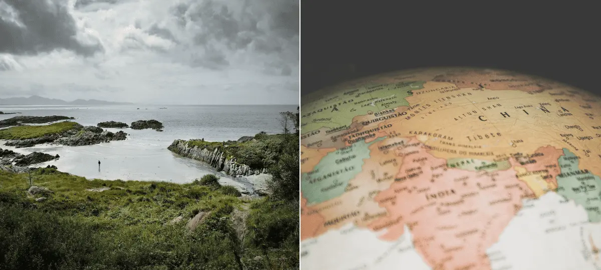 mapa, krajna, Írsko