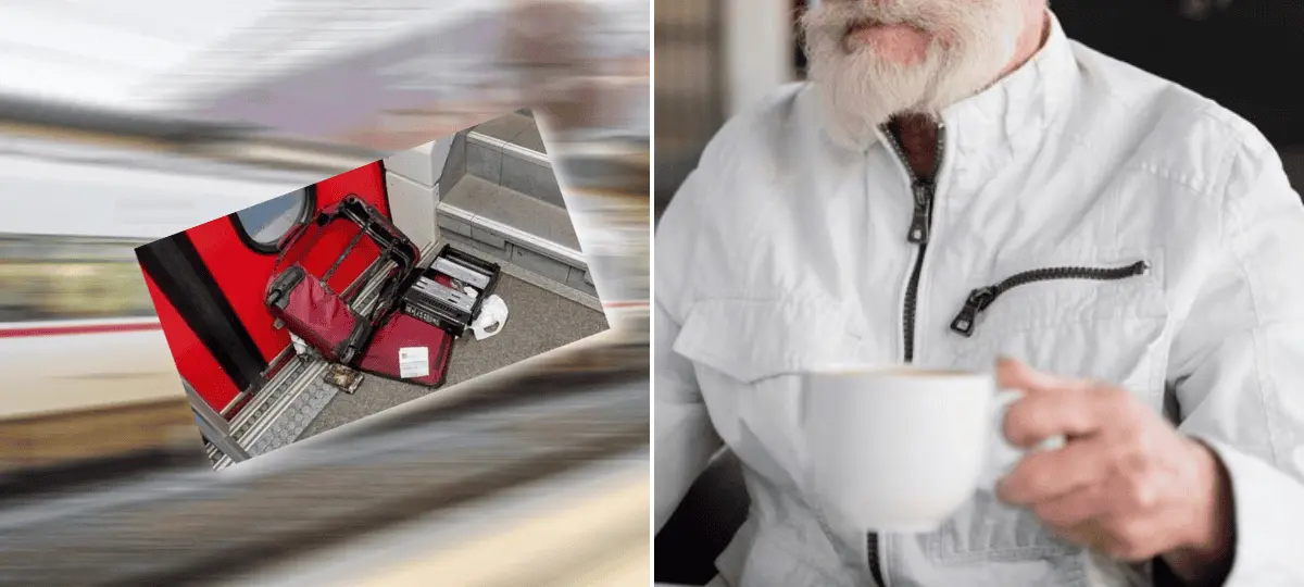 nemecko, vlak, káva, senior