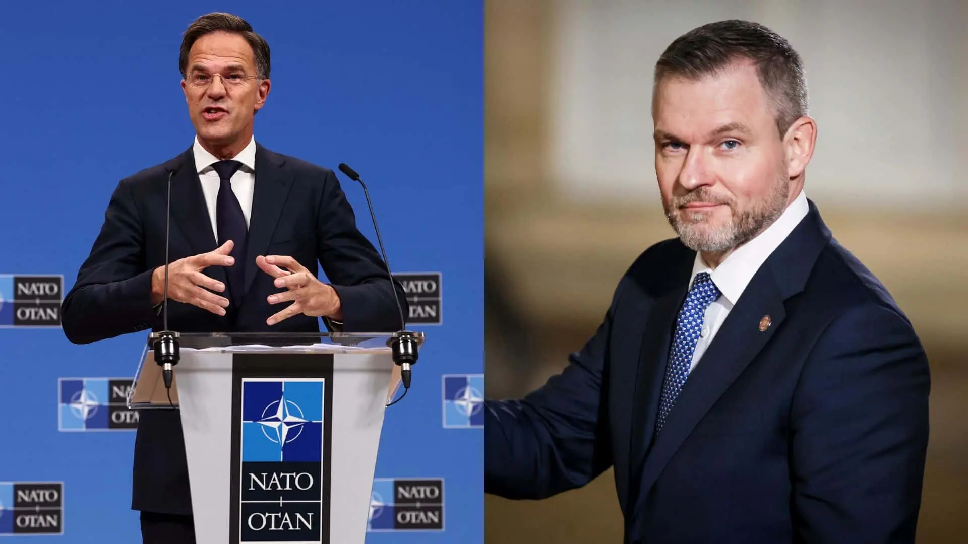 Mark Rutte (vľavo) a Peter Pellegrini (vpravo)