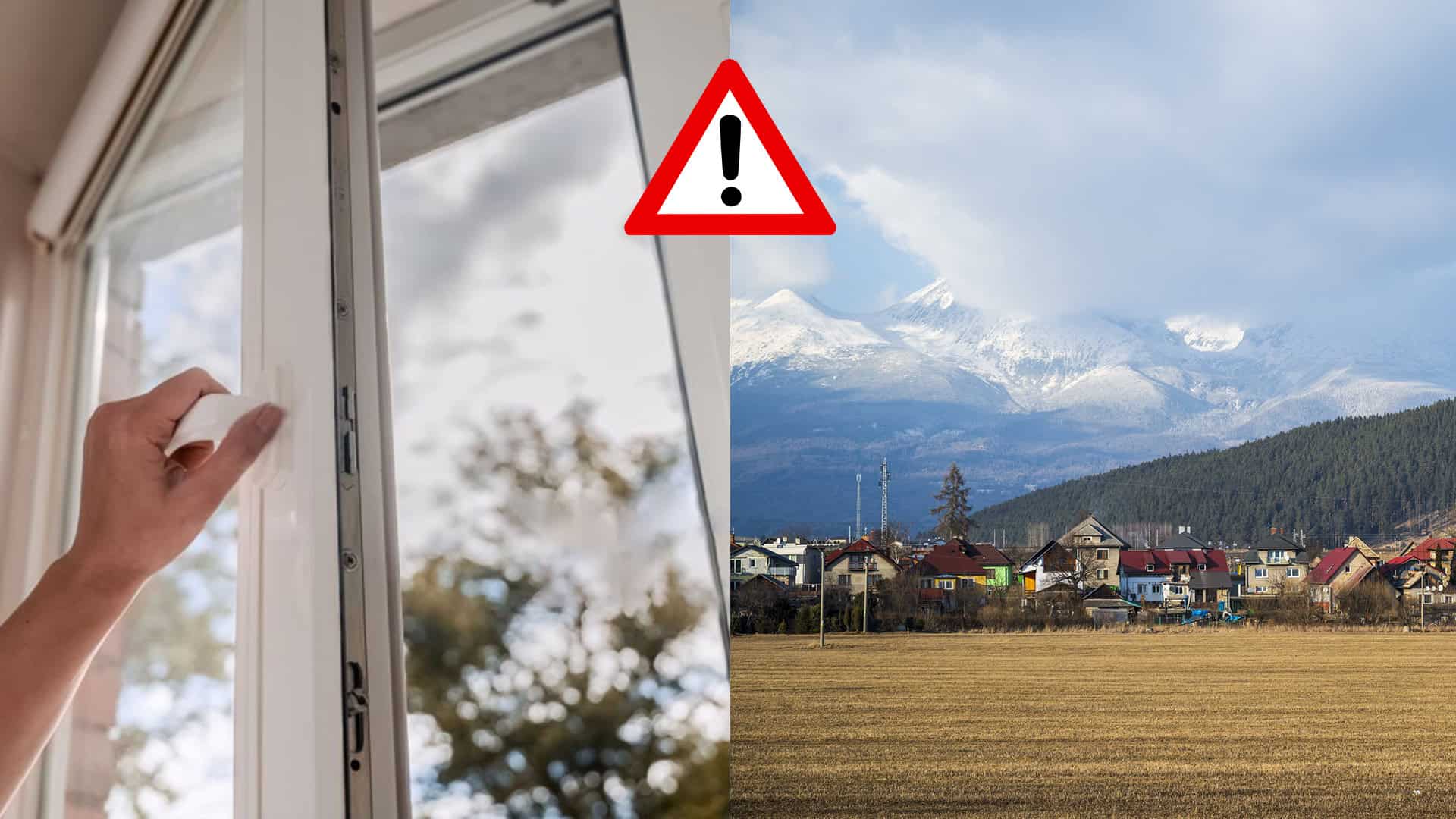 znečistené ovzdušie okno