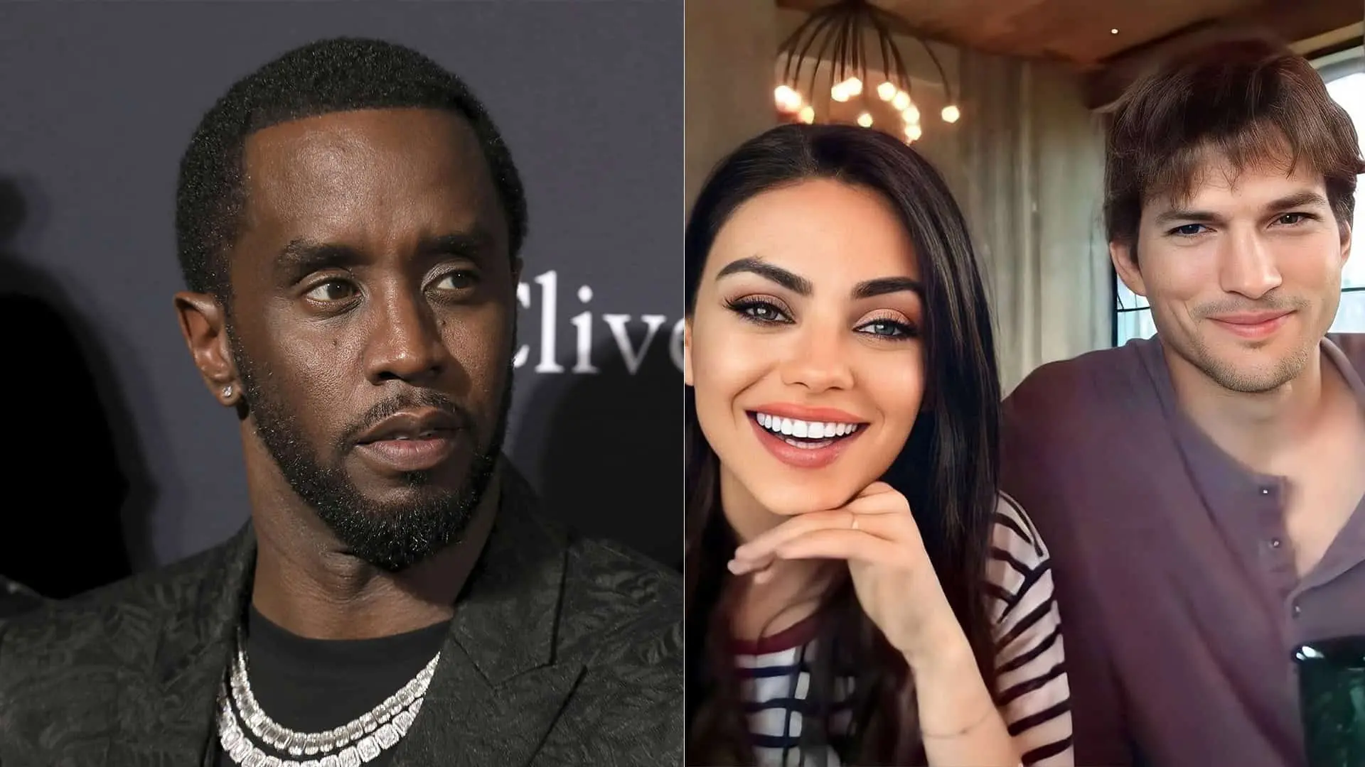 Diddy, Ashton Kutcher a Mila Kunis