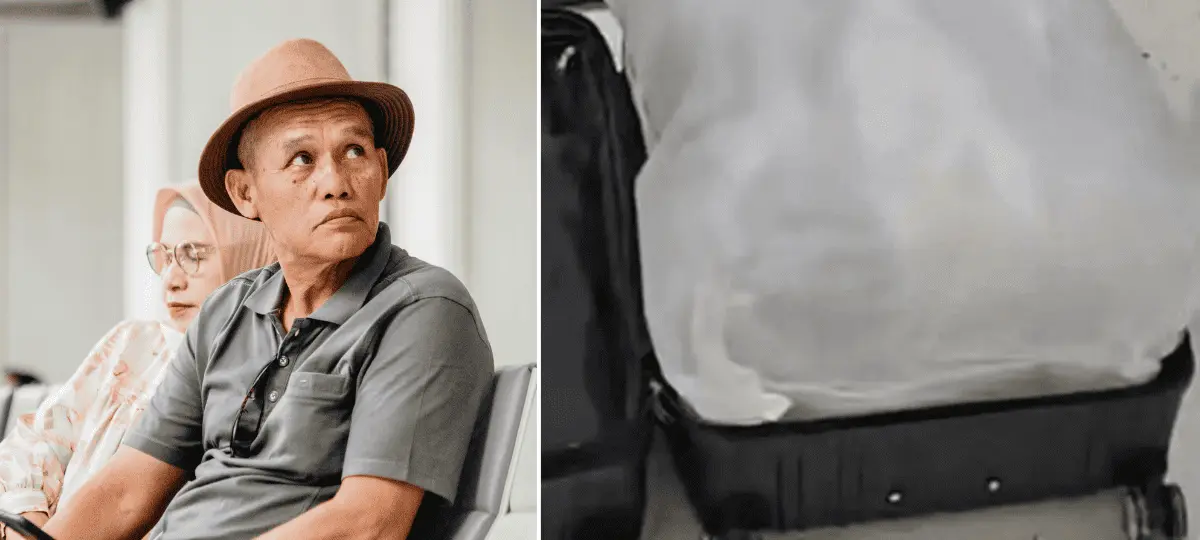 manželia, kufor, polícia