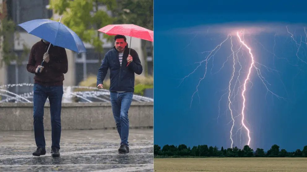 počasie dážď, búrka