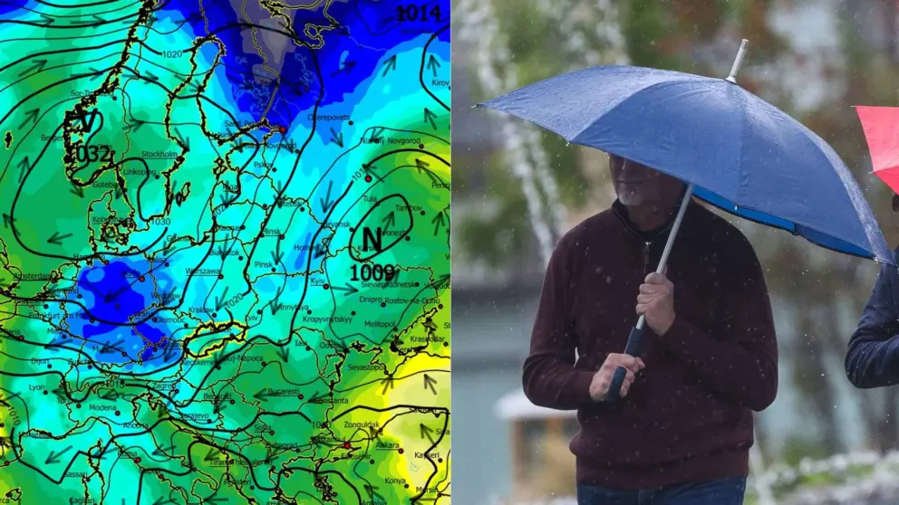 počasie dážď