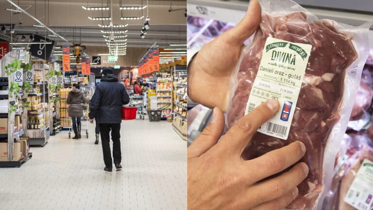 potraviny nákup mäso čiarový kód