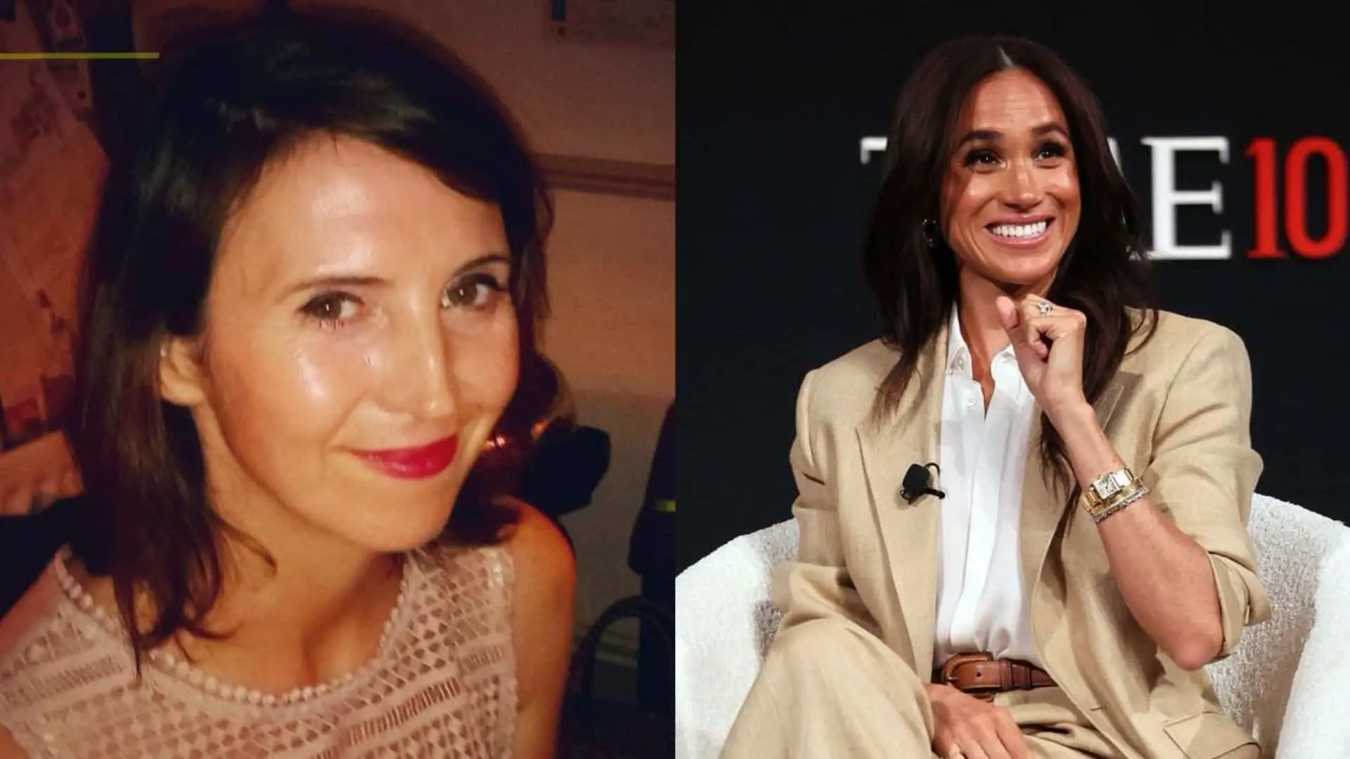Ilustrátorka Mel Elliott (vľavo) a Meghan Markle (vpravo)