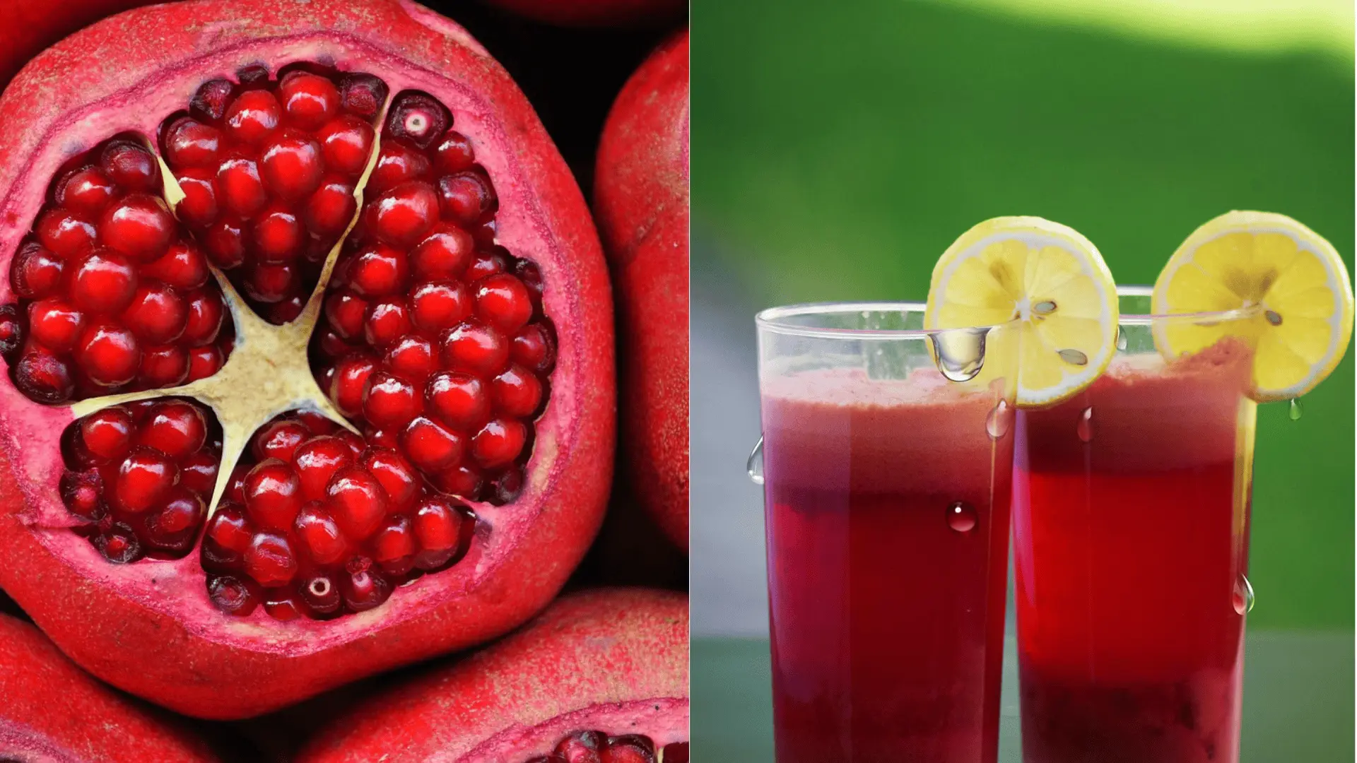 granátové jablko, šťava