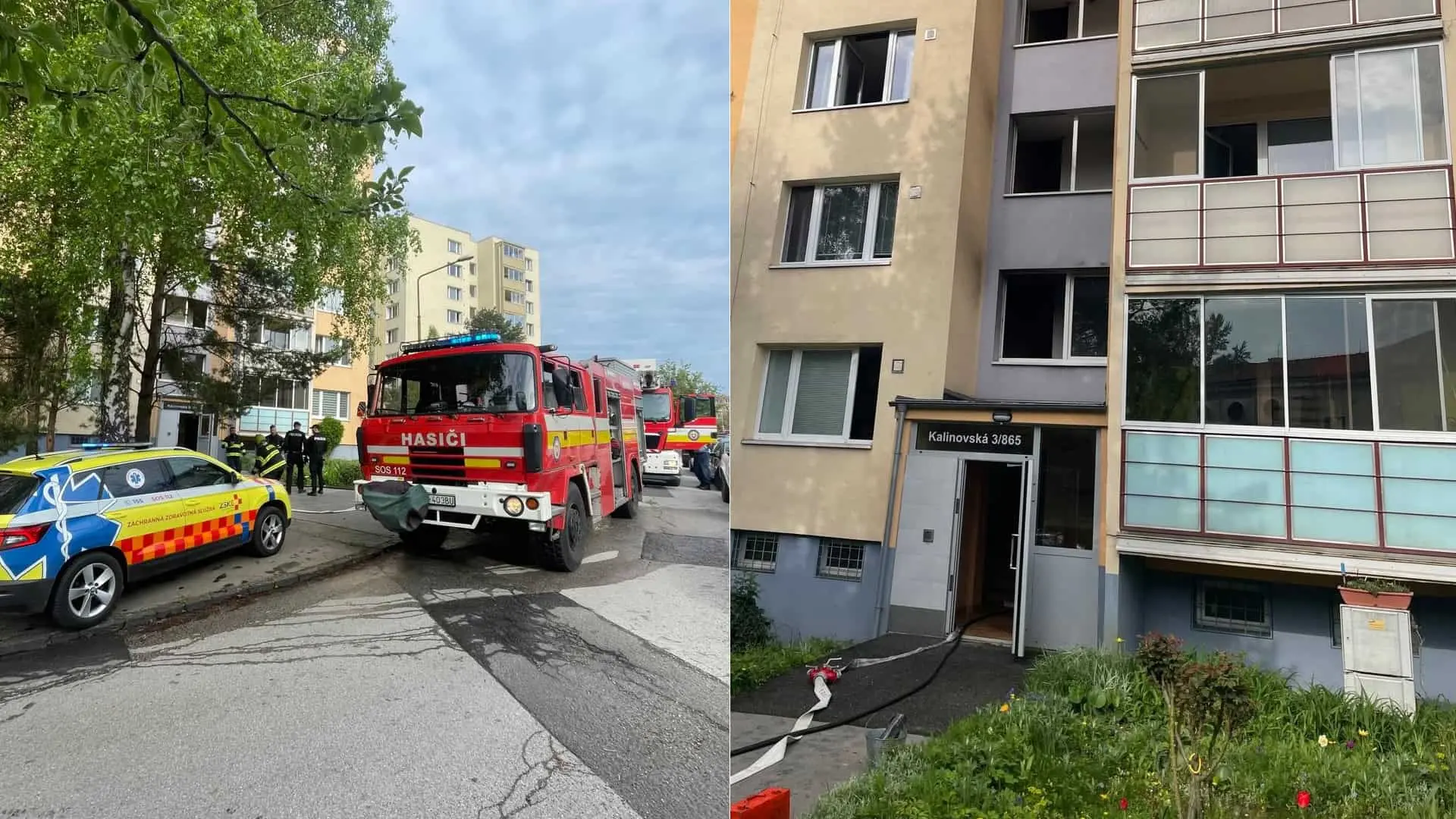 požiar byt hasiči