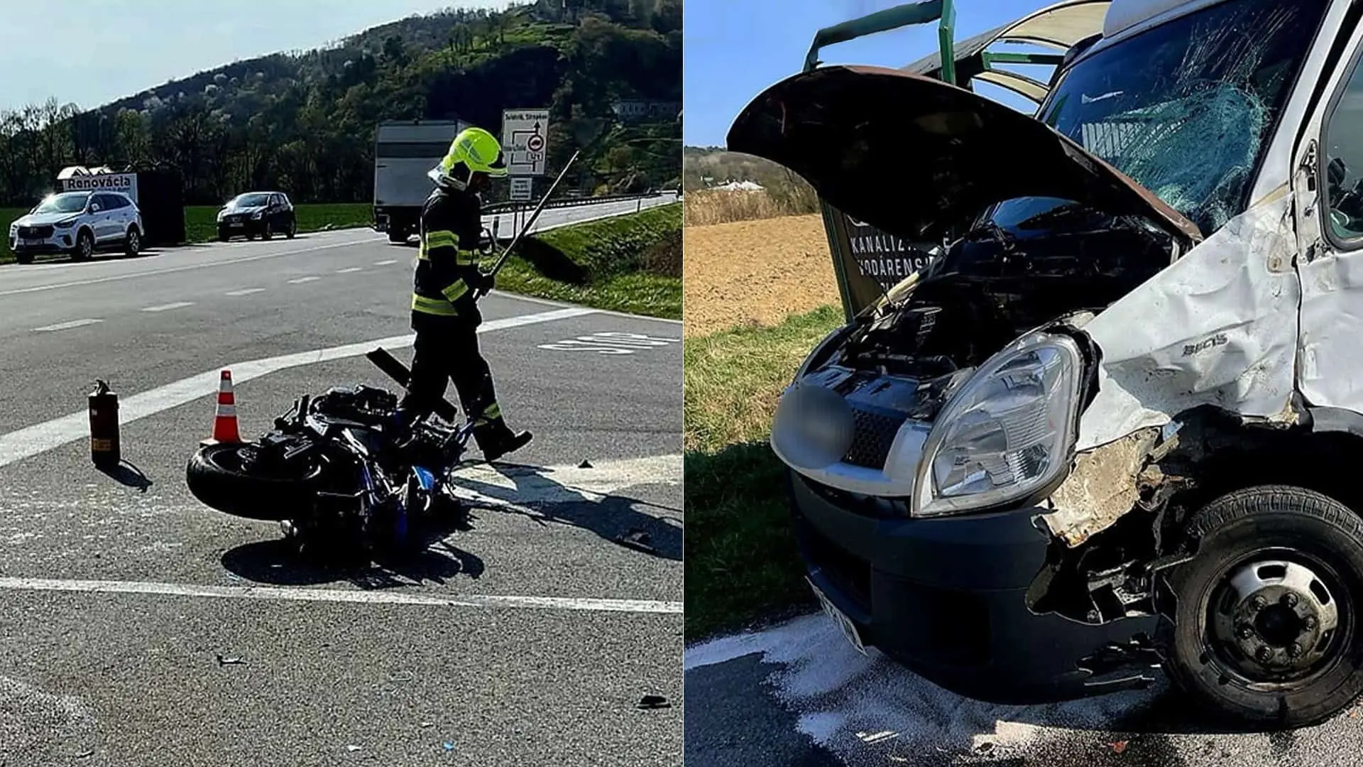 nehoda motorkár dodávka