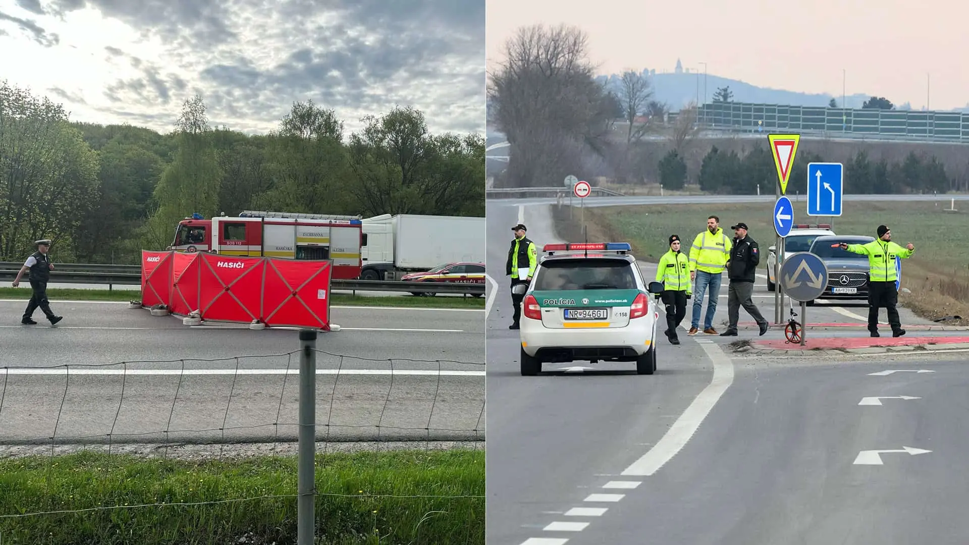 nehoda auto cesta polícia