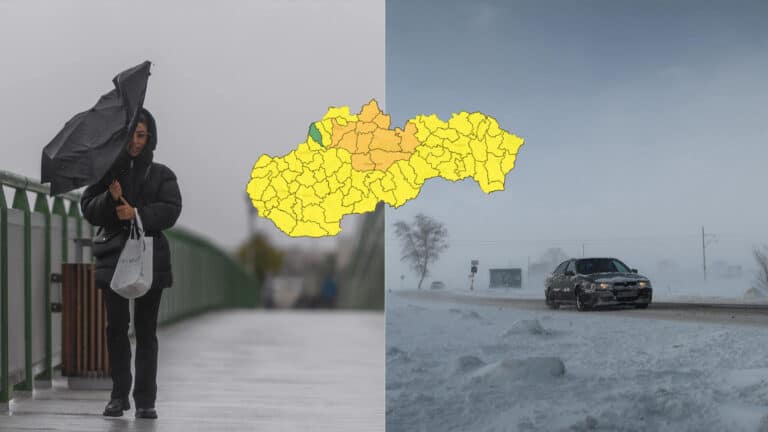 zima, sneh dážď, vietor