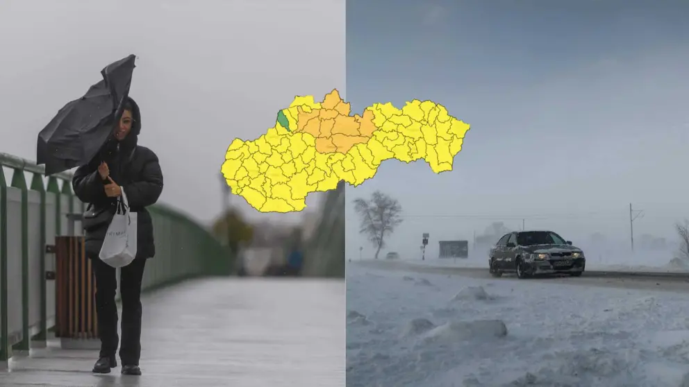 zima, sneh dážď, vietor
