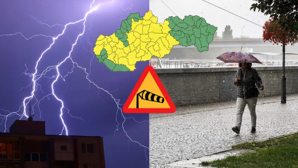 počasie búrka dážď