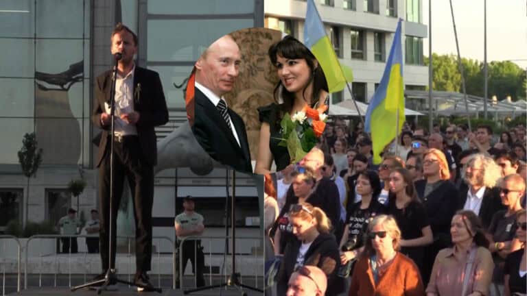 protest "Netreba nám Netrebko" SND