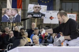SR Mier Ukrajine protesty EÚ NATO Bratislava