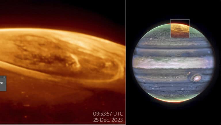 Jupiter žiara polárna