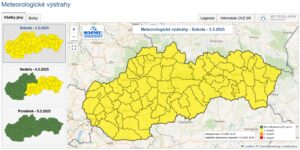 SHMÚ mapa