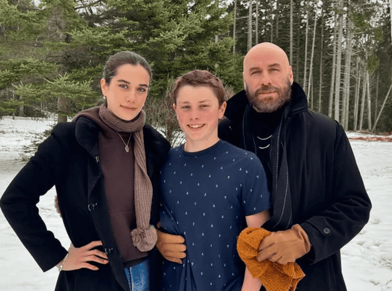 John Travolta s rodinou