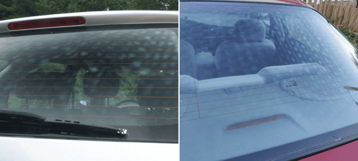 sklo, škvrny, auto