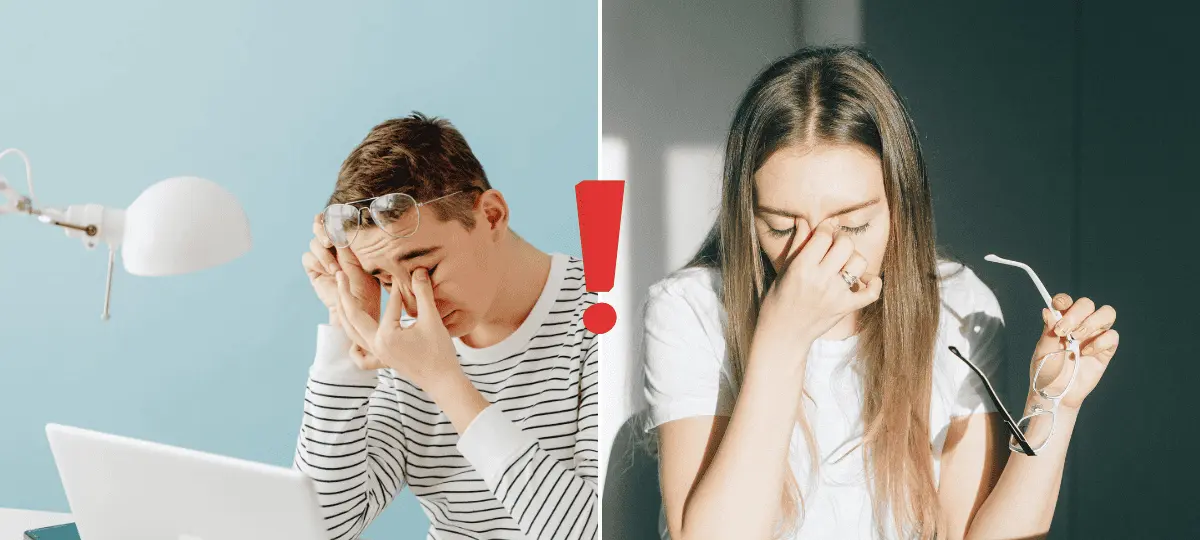 unavené oči, cviky