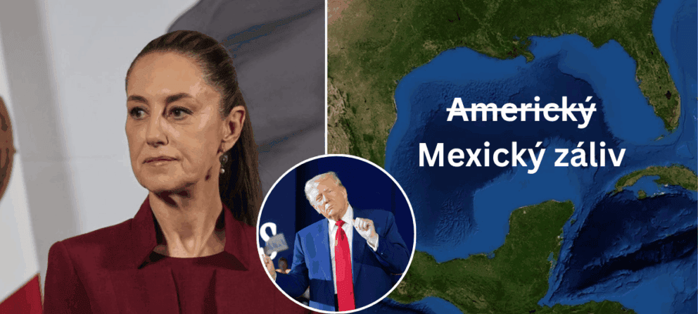 Sheinbaum, Trump, Mexiko, Google, žaloba, Mexický záliv