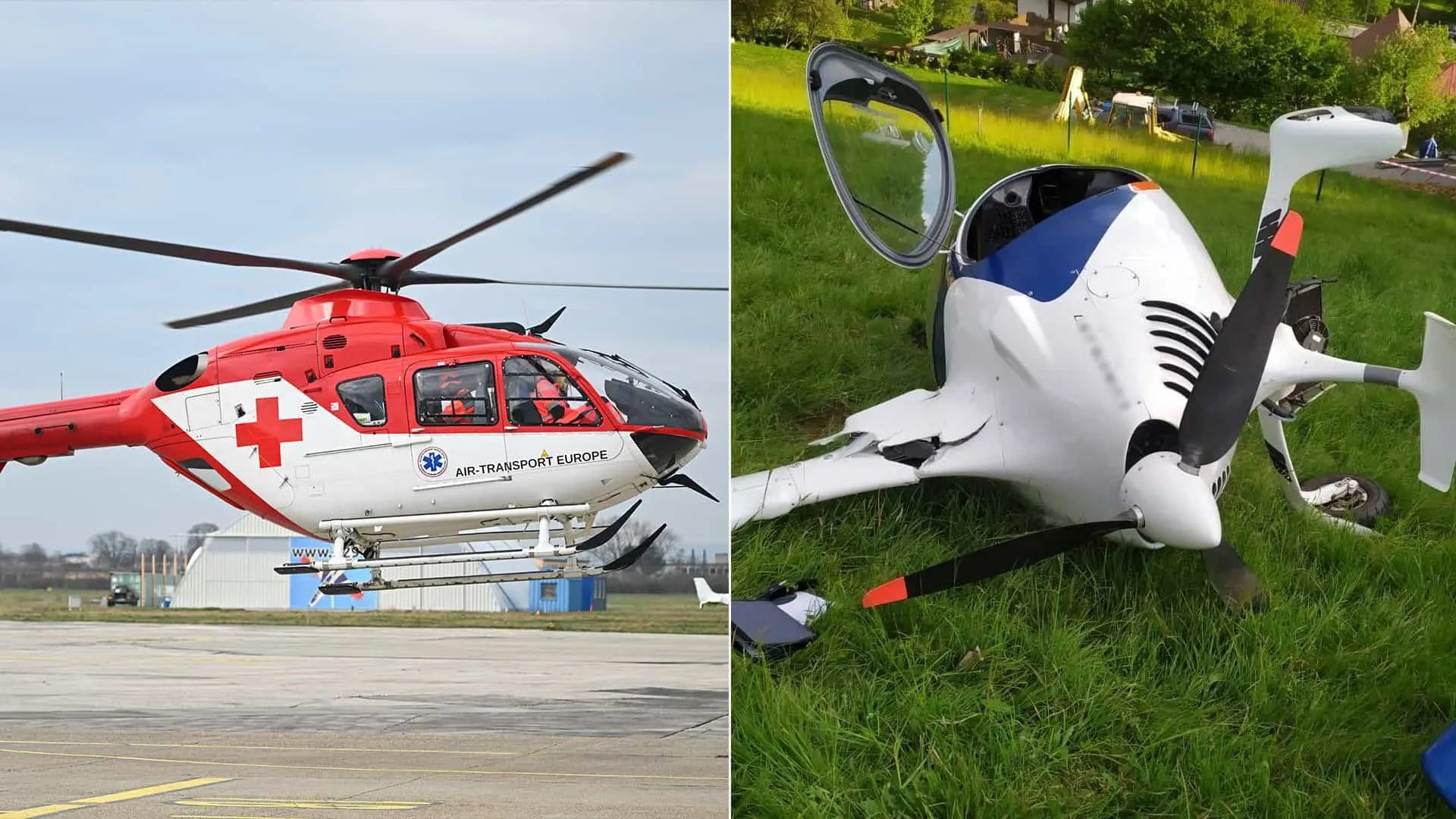 male lietadlo vrtulnik nehoda