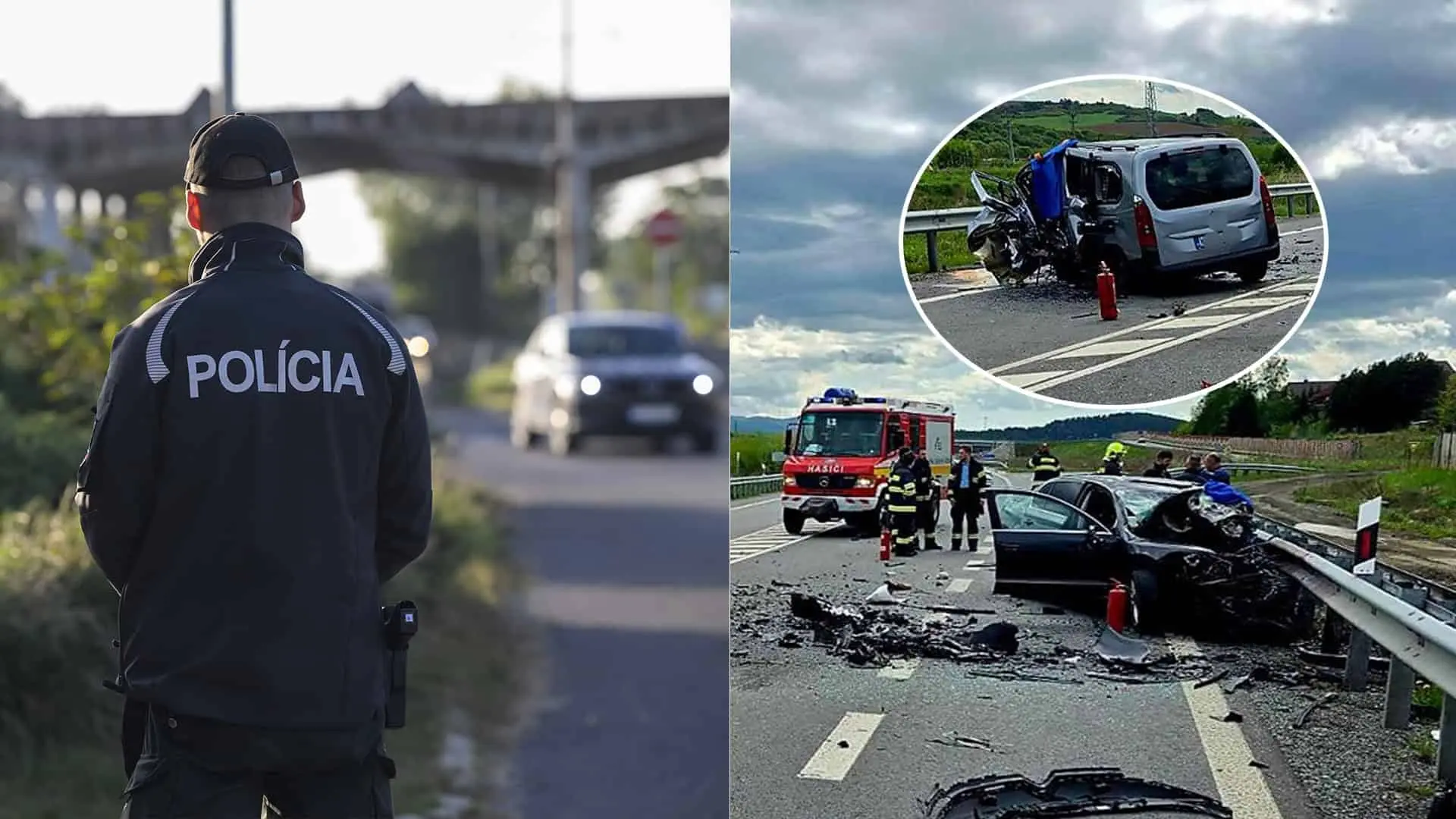 nehoda pri obci Plavnica autá policajt
