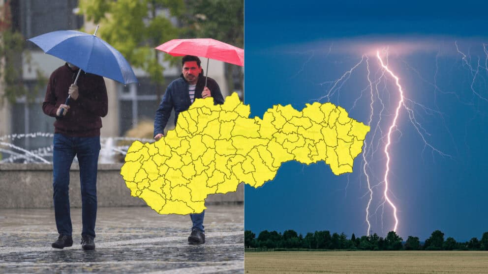 počasie dážď, búrka