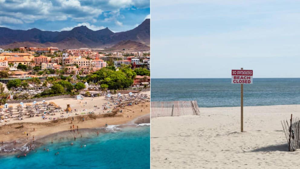 tenerife pláž zákaz