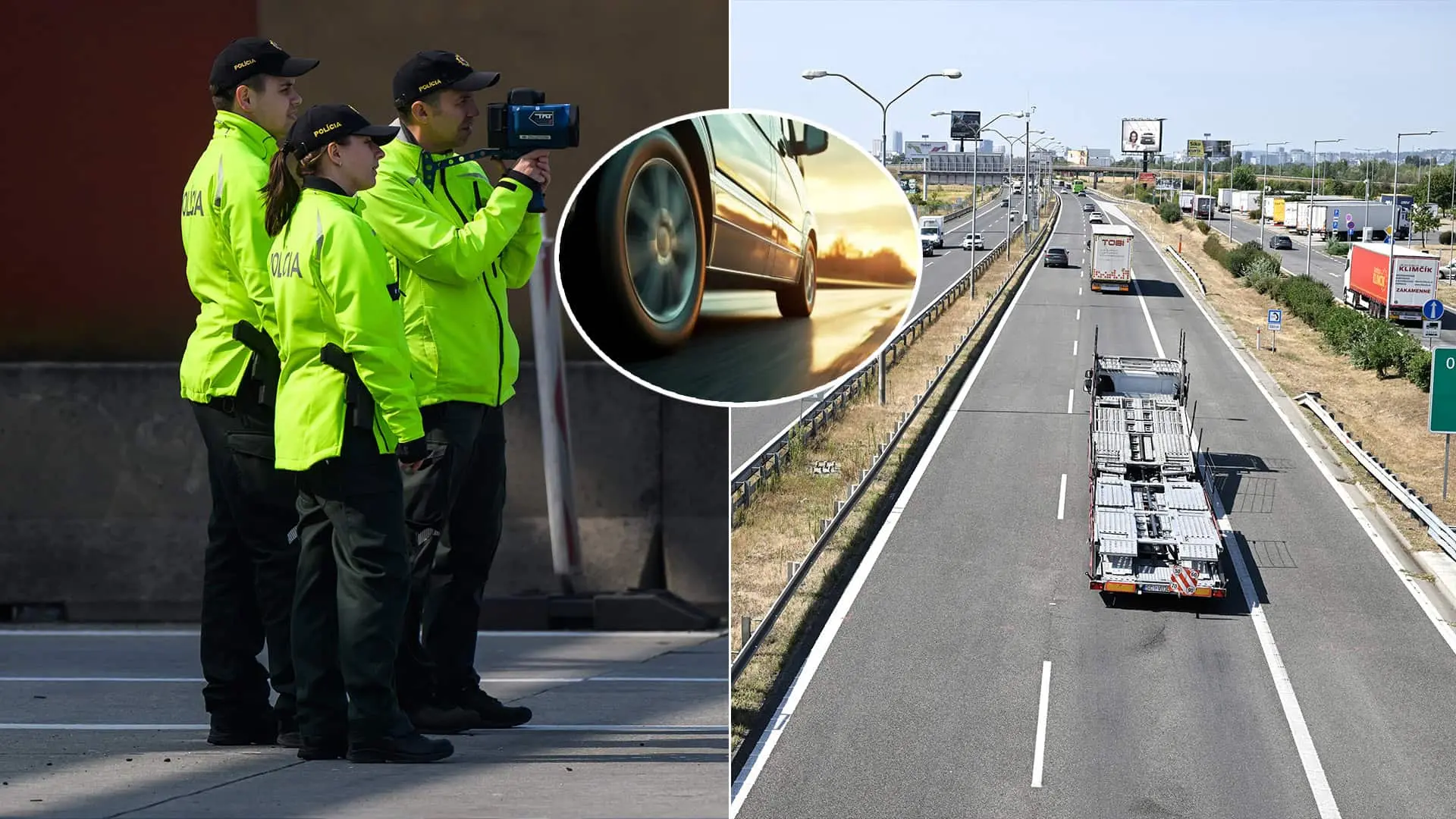 vodič polícia diaľnica rýchlosť