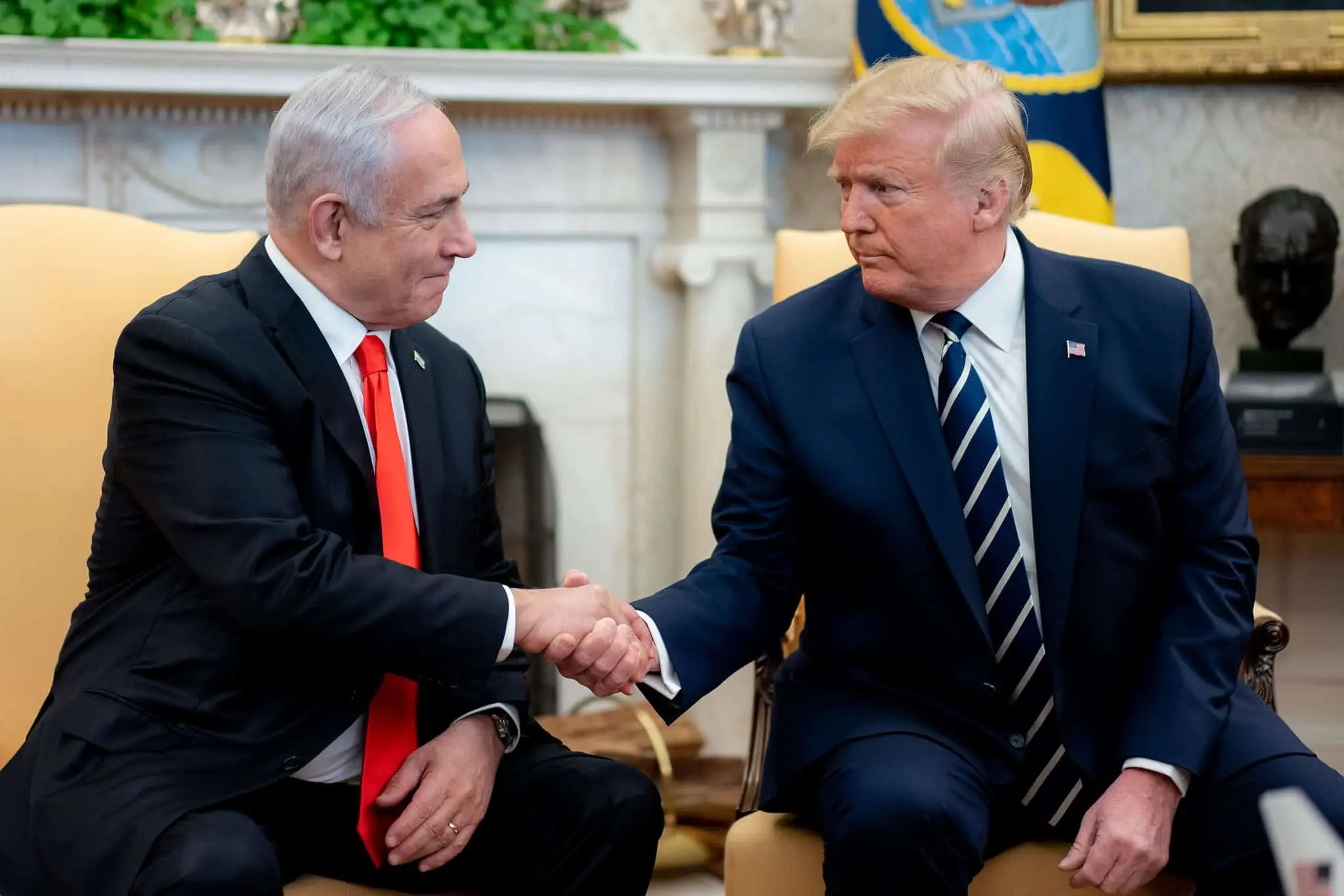 Trump na stretnutí s izraelským premiérom, Zdroj: Flickr/ Trump White House Archived