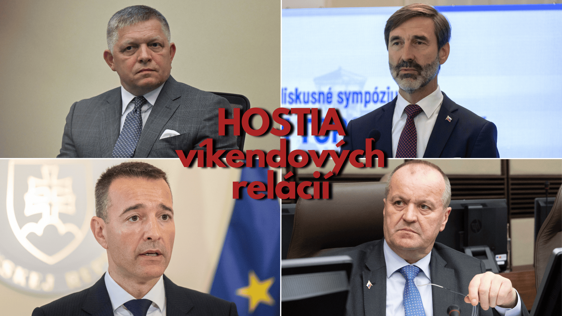 Na snímkach Robert Fico. Juraj Blanár, Tomáš Drucker a Peter Gajdoš.