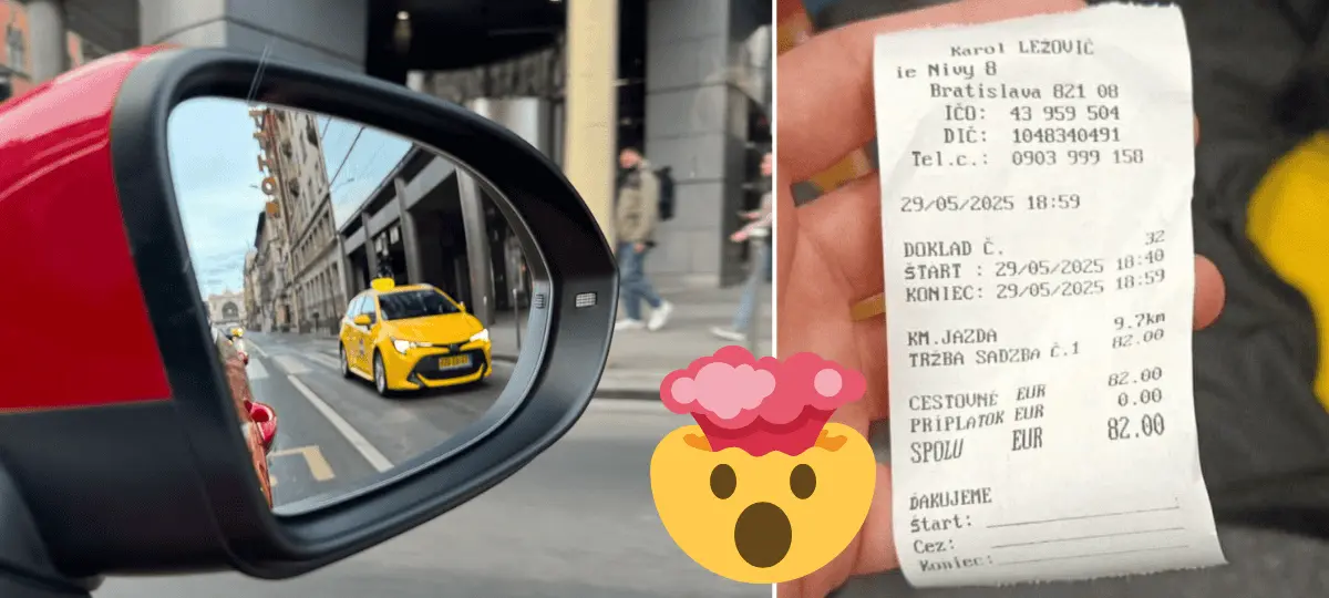 taxikár, Bratislava, účet