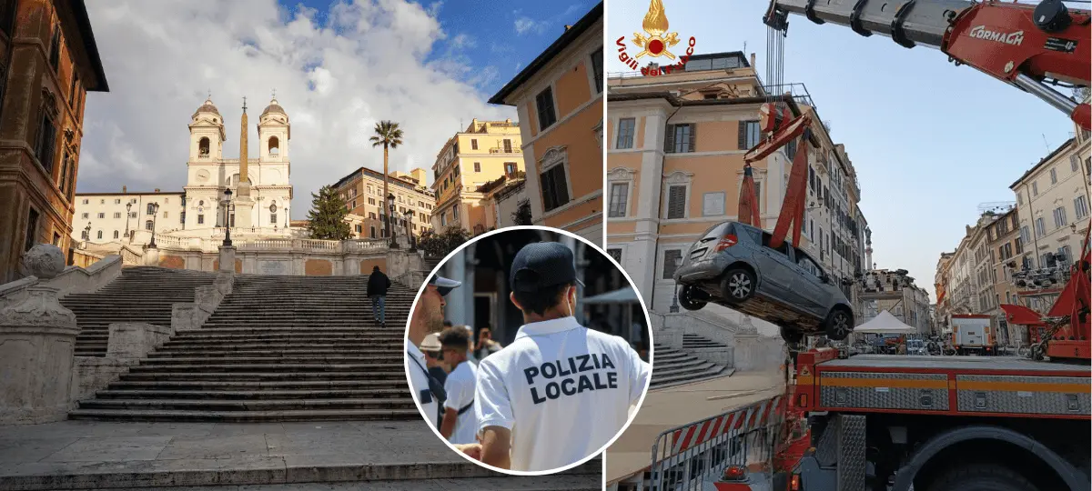 auto, Rím, Španielske schody