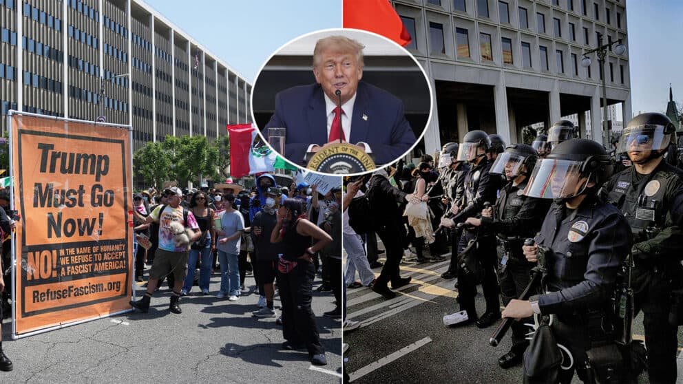 Trump garda protest