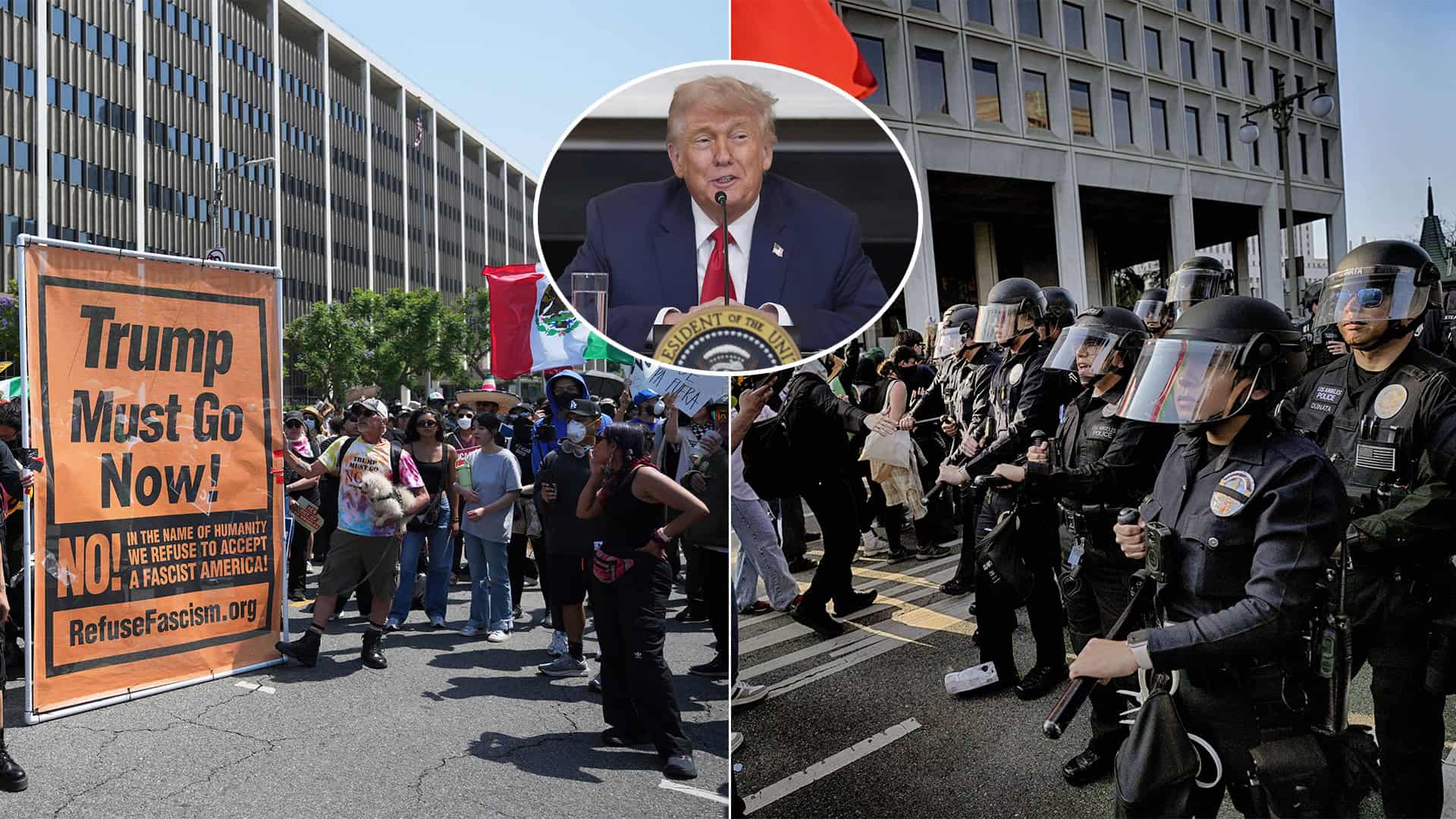 Trump garda protest